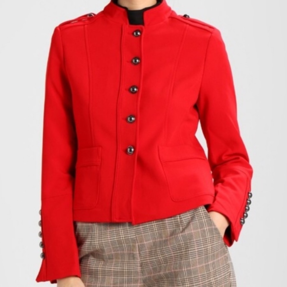 Banana Republic Red Military Blazer